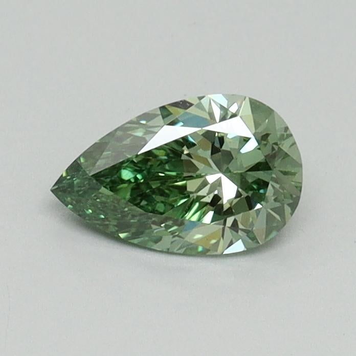 0.43 Ct. Fancy Vivid Pacific Green Pear Lab Grown Diamond