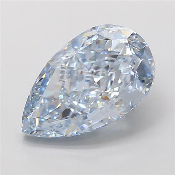 3.59 Ct. Fancy Intense Blue Pear Lab Grown Diamond