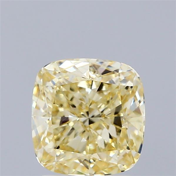 2.19 Ct. Fancy Yellow Cushion Lab Grown Diamond