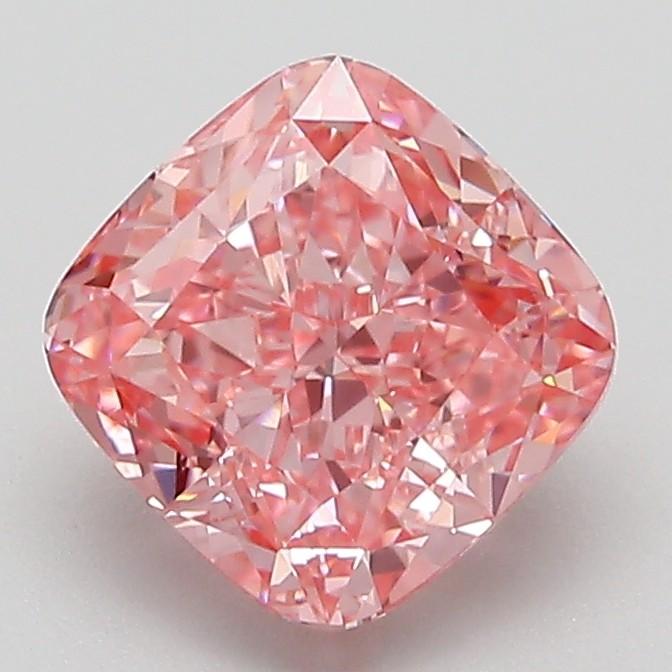 2.03 Ct. Fancy Vivid Pink Cushion Lab Grown Diamond