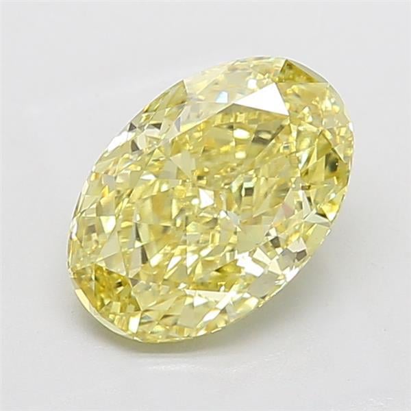3.58 Ct. Fancy Intense Yellow Oval Lab Grown Diamond