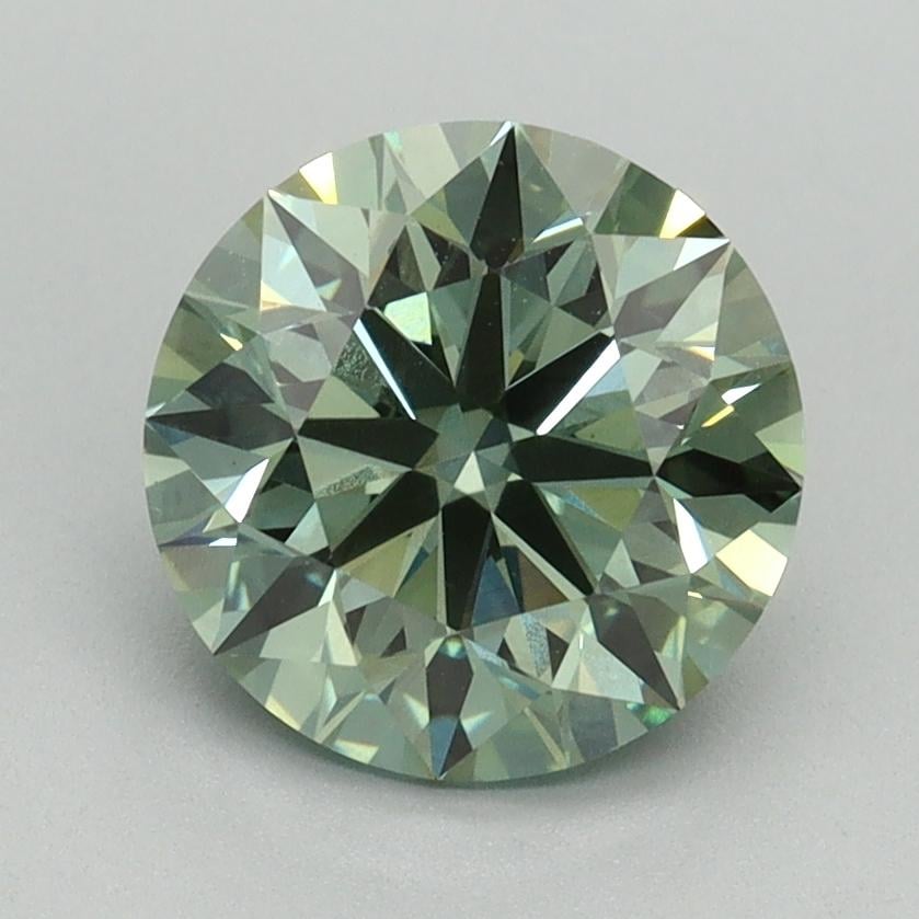 2.06 Ct. Fancy Vivid Pacific Green Round Lab Grown Diamond