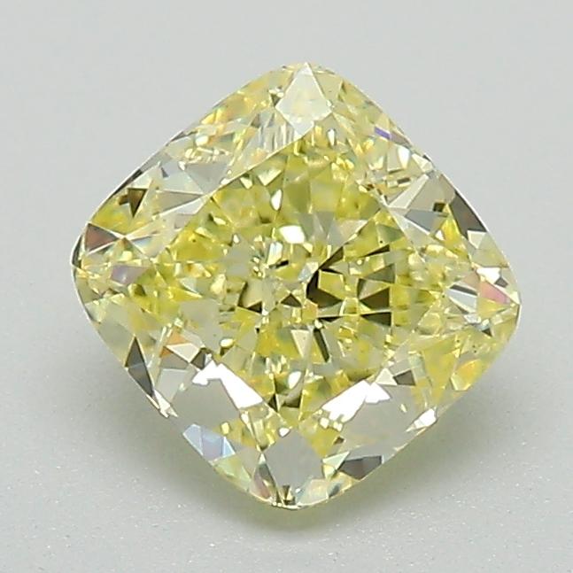 1.18 Ct. Fancy Intense Yellow Cushion Lab Grown Diamond