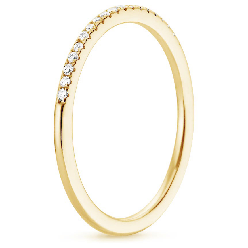 18K Yellow Gold Whisper Diamond Ring (1/10 ct. tw.), large side view