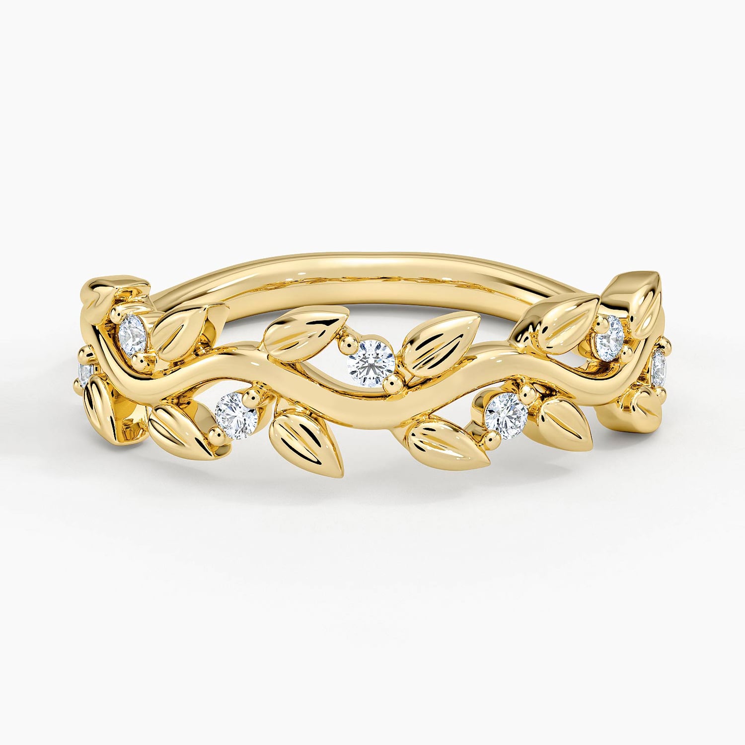 Rose gold diamond engagement ring with surprise diamond details