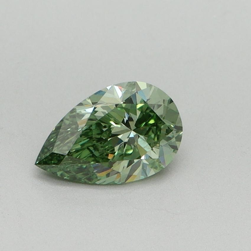 0.66 Ct. Fancy Vivid Green Pear Lab Grown Diamond