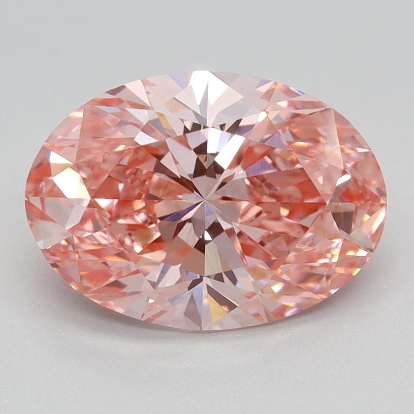 2.25 Ct. Fancy Vivid Pink Oval Lab Grown Diamond