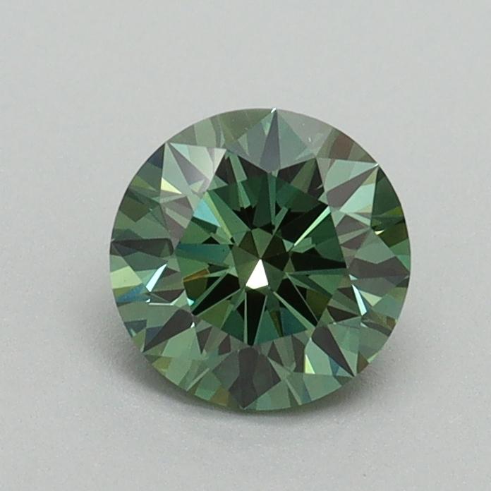 0.72 Ct. Fancy Vivid Green Round Lab Grown Diamond