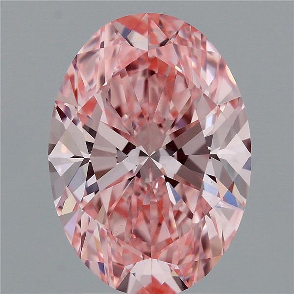 3.50 Ct. Fancy Vivid Pink Oval Lab Grown Diamond