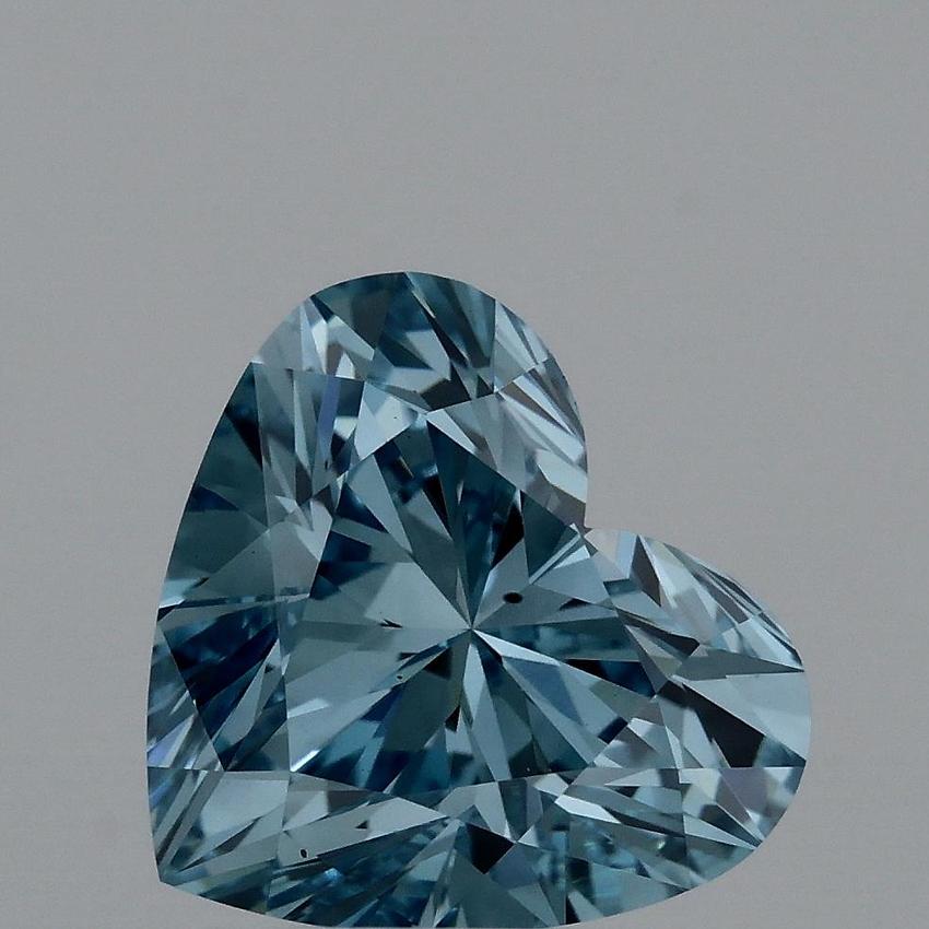 1.87 Ct. Fancy Vivid Blue Heart Lab Grown Diamond