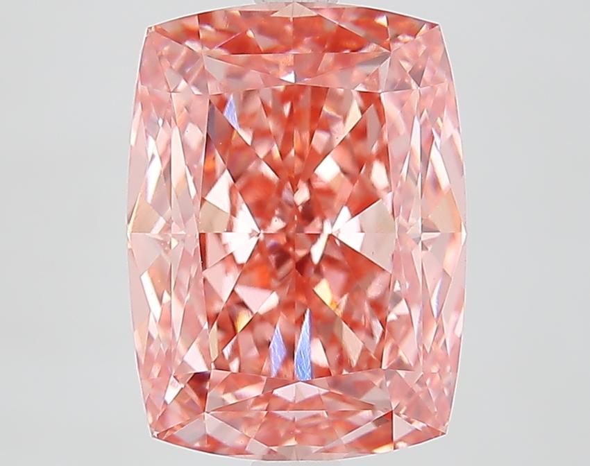 5.10 Ct. Fancy Vivid Pink Cushion Lab Grown Diamond
