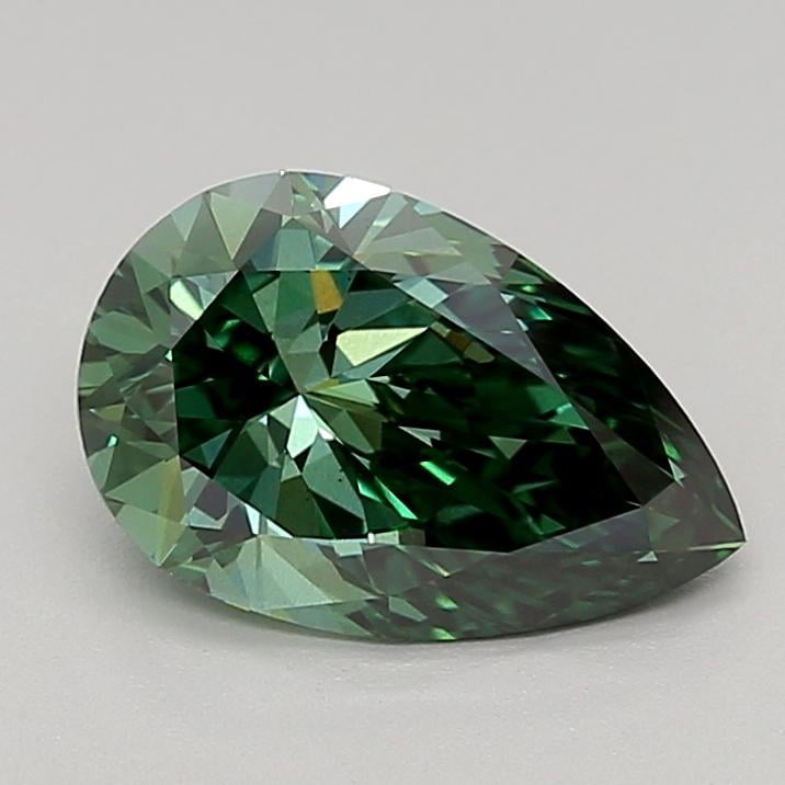 2.00 Ct. Fancy Vivid  Green Pear Lab Grown Diamond