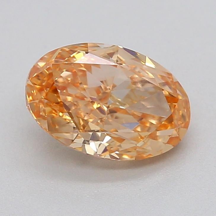 0.77 Ct. Fancy Brown Yellow Oval Lab Grown Diamond