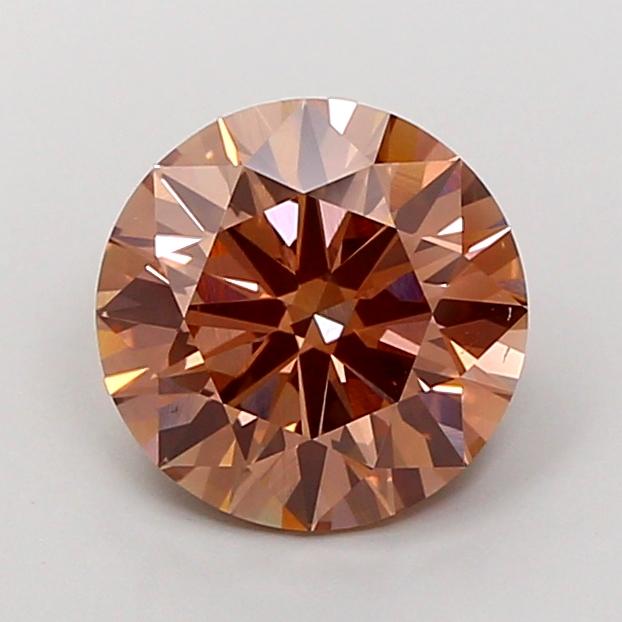 3.06 Ct. Fancy Brownish Pink Round Lab Grown Diamond