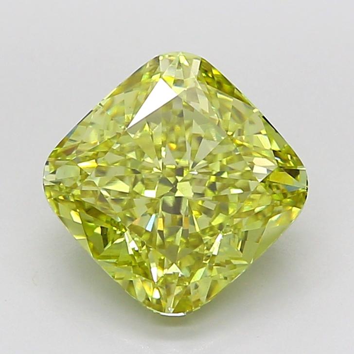 3.59 Ct. Fancy Intense  Yellow Cushion Lab Grown Diamond