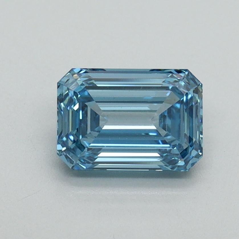 1.09 Ct. Fancy Vivid Blue Emerald Lab Grown Diamond