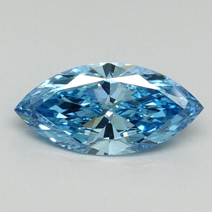 0.98 Ct. Fancy Vivid Blue Marquise Lab Grown Diamond