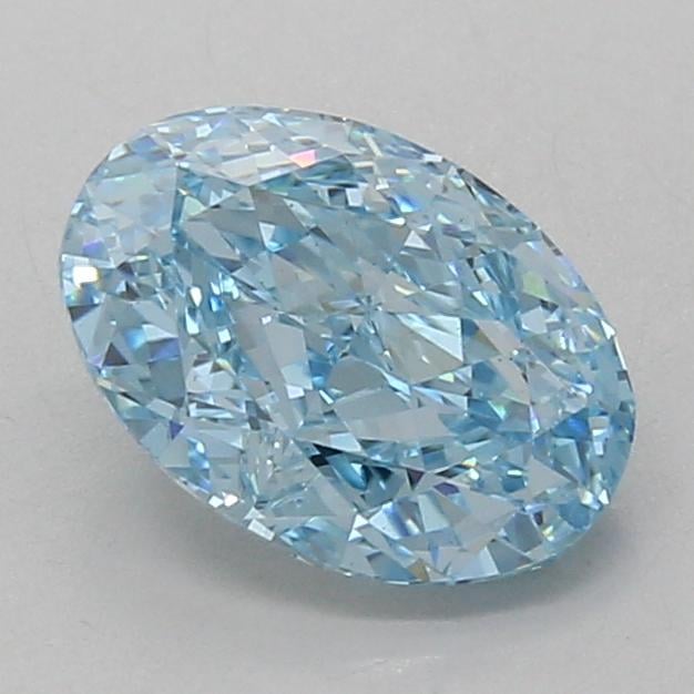 2.08 Ct. Fancy Vivid Blue Oval Lab Grown Diamond