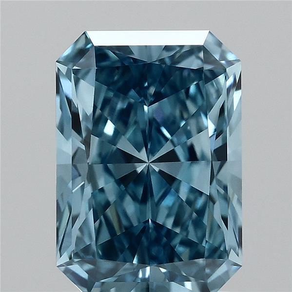 1.55 Ct. Fancy Vivid  Blue Radiant Lab Grown Diamond
