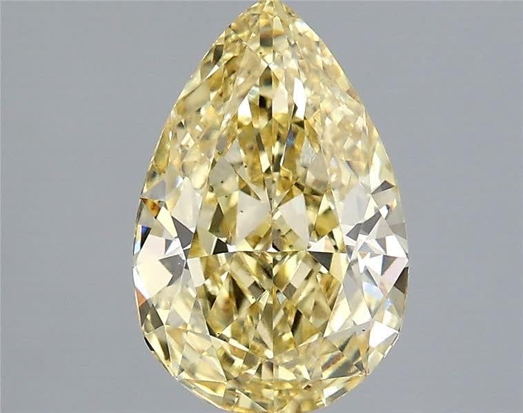 2.07 Ct. Fancy Intense Yellow Pear Lab Grown Diamond