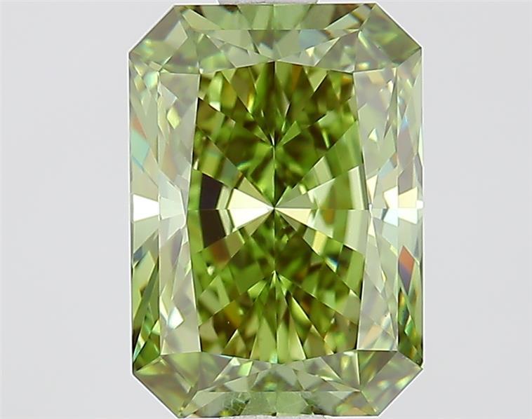 1.63 Ct. Fancy Vivid  Green Radiant Lab Grown Diamond