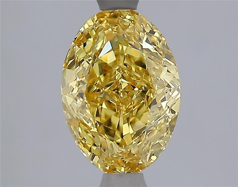2.01 Ct. Fancy Intense  Yellow Oval Lab Grown Diamond