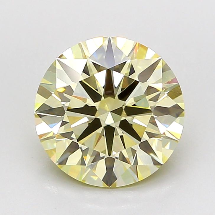 3.02 Ct. Fancy Light  Yellow Round Lab Grown Diamond