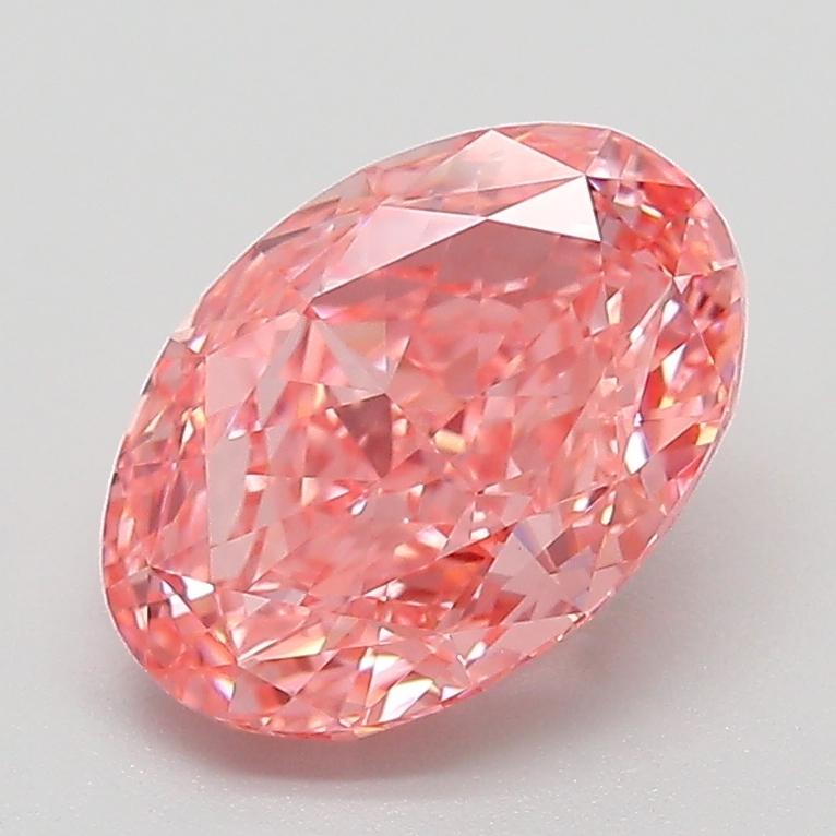 2.09 Ct. Fancy Vivid Pink Oval Lab Grown Diamond