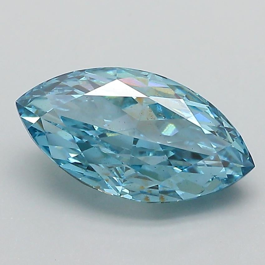 2.29 Ct. Fancy Vivid Blue Marquise Lab Grown Diamond
