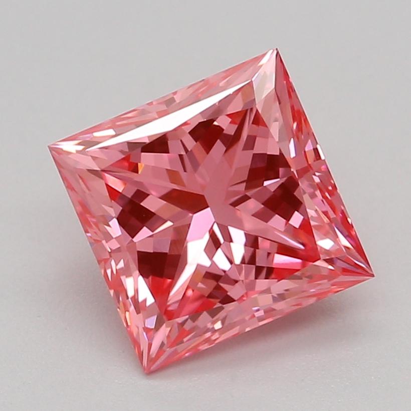 1.08 Ct. Fancy Vivid Pink Princess Lab Grown Diamond
