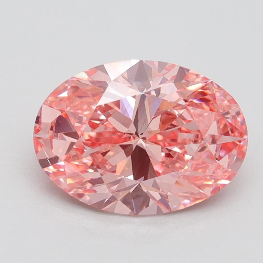 2.00 Ct. Fancy Vivid Pink Oval Lab Grown Diamond