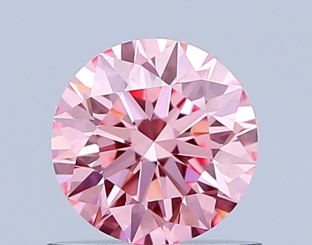 0.68 Ct. Fancy Vivid Pink Round Lab Grown Diamond