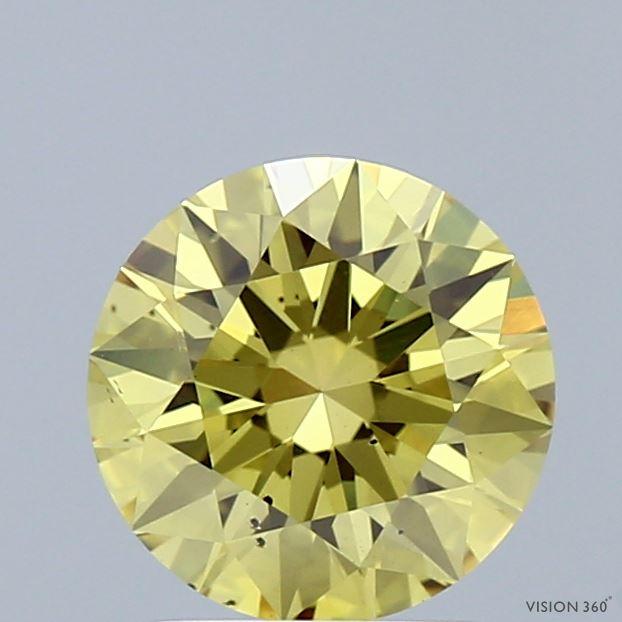 1.50 Ct. Fancy Vivid Yellow Round Lab Grown Diamond