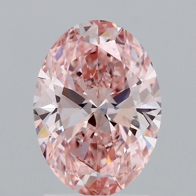2.01 Ct. Fancy Intense Pink Oval Lab Grown Diamond
