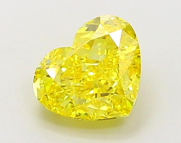 1.51 Ct. Fancy Vivid Yellow Heart Lab Grown Diamond