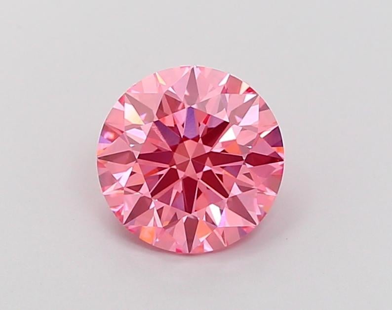 1.51 Ct. Fancy Vivid Pink Round Lab Grown Diamond