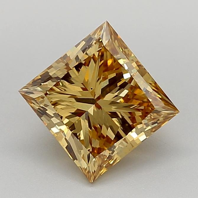2.51 Ct. Fancy Intense Yellow Princess Lab Grown Diamond