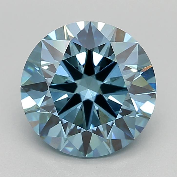 2.02 Ct. Fancy Vivid  Blue Round Lab Grown Diamond