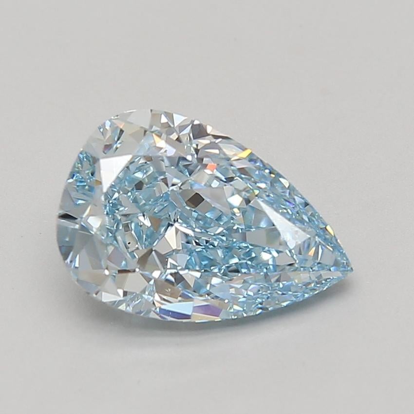3.06 Ct. Fancy Vivid Blue Pear Lab Grown Diamond