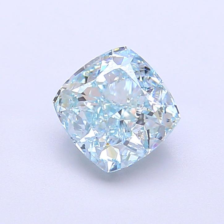 1.26 Ct. Fancy Vivid  Blue Cushion Lab Grown Diamond
