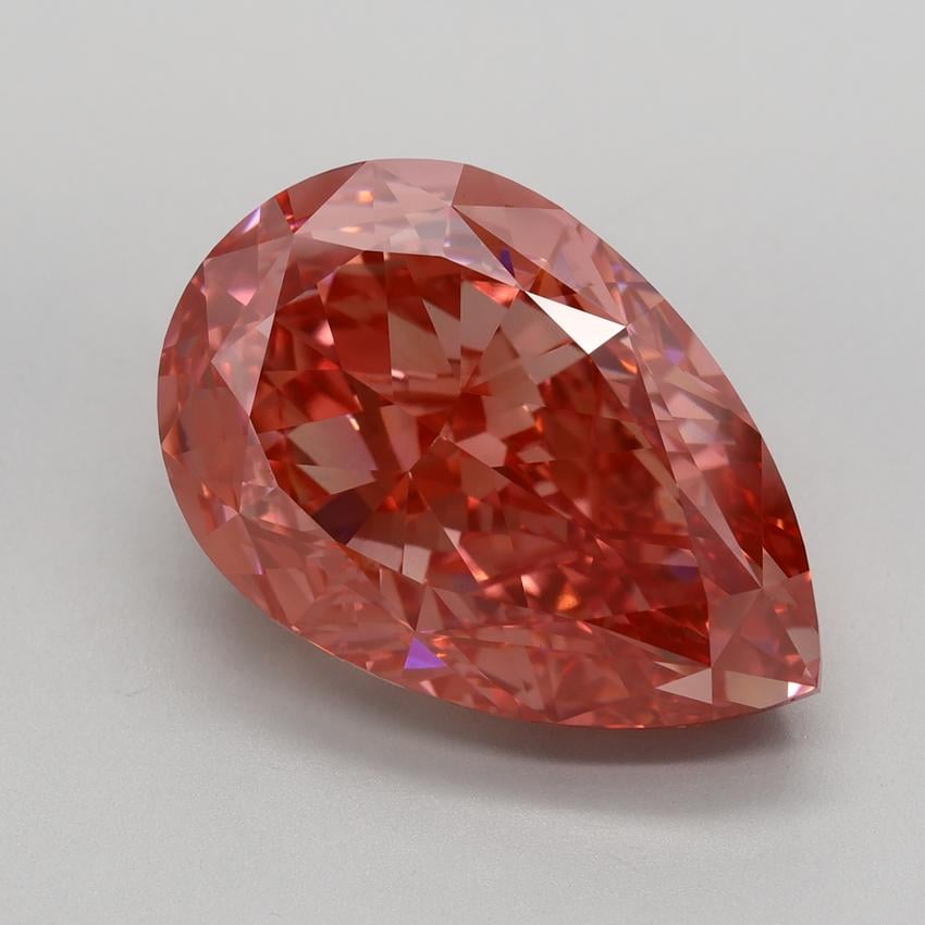 8.87 Ct. Fancy Vivid Pink Pear Lab Grown Diamond