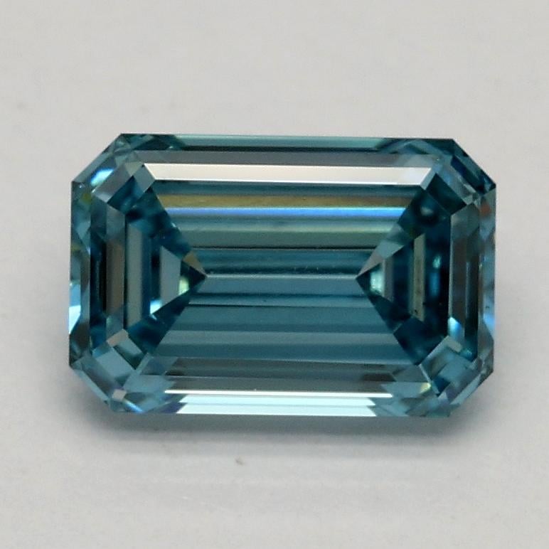 1.07 Ct. Fancy Vivid Blue Emerald Lab Grown Diamond