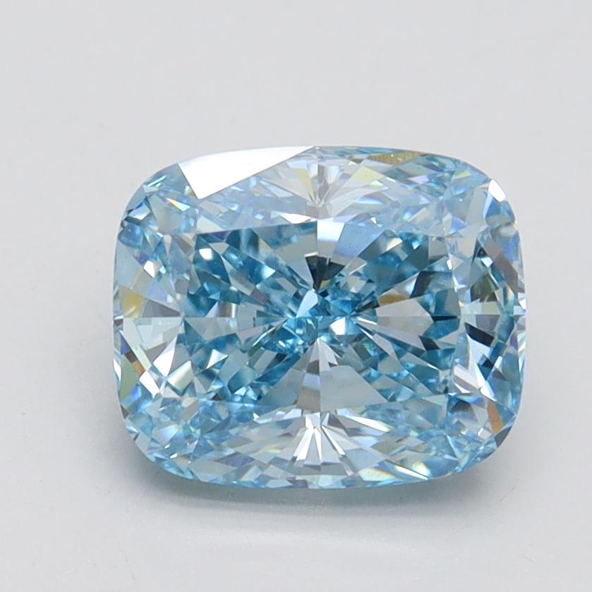 1.90 Ct. Fancy Vivid Blue Cushion Lab Grown Diamond