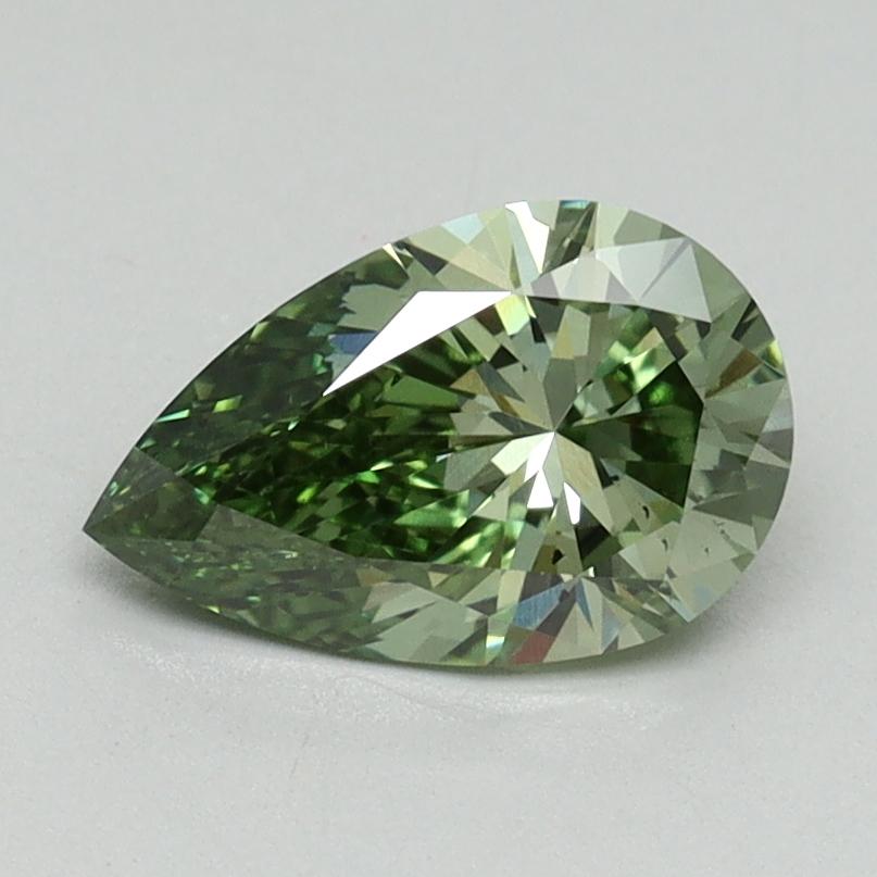 1.04 Ct. Fancy Vivid Green Pear Lab Grown Diamond