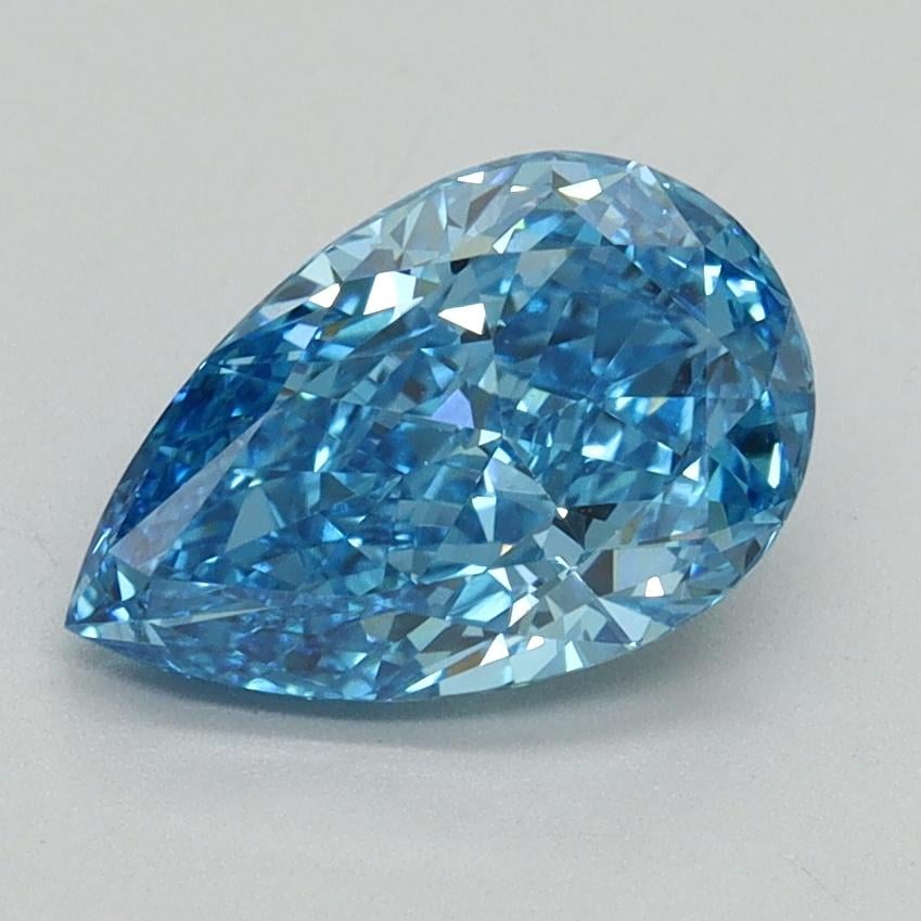 1.60 Ct. Fancy Vivid Blue Pear Lab Grown Diamond