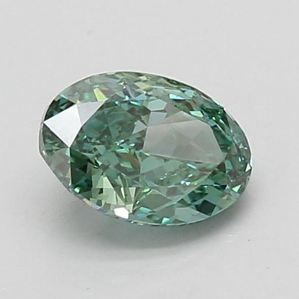 1.07 Ct. Fancy Vivid Green Oval Lab Grown Diamond