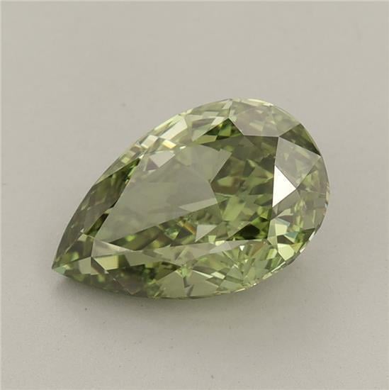 2.08 Ct. Fancy Vivid Green Pear Lab Grown Diamond