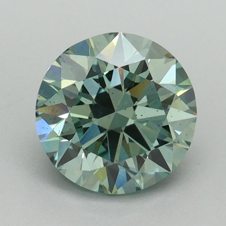 1.29 Ct. Fancy Vivid Pacific Green Round Lab Grown Diamond
