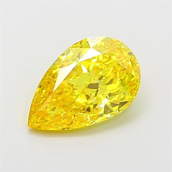 1.13 Ct. Fancy Vivid  Yellow Pear Lab Grown Diamond