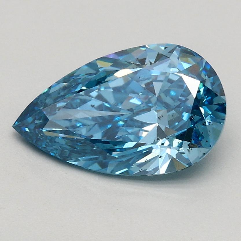 1.01 Ct. Fancy Vivid Blue Pear Lab Grown Diamond